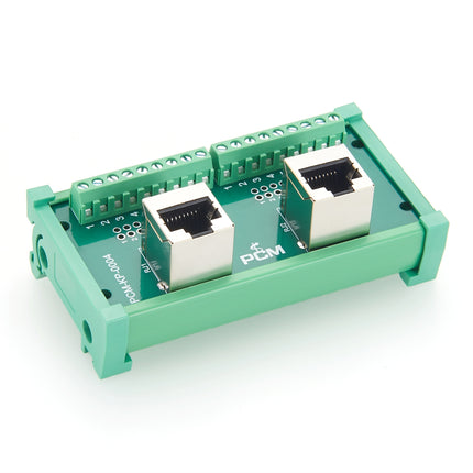RJ45 8P8C 2-Way Buss DIN Rail Terminal Block Breakout Board