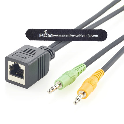 AXIA Cable RJ45 Female to Dual 3.5mm TRS Stereo Male