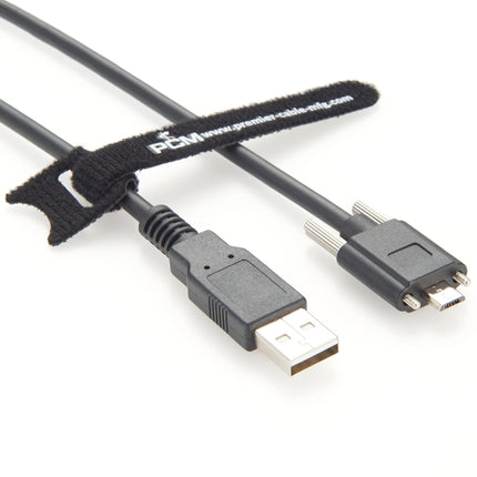USB 2.0 A to Micro-B Screw Locking Cable