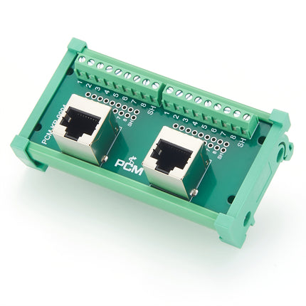 RJ45 8P8C 2-Way Buss DIN Rail Terminal Block Breakout Board