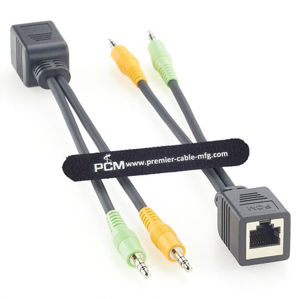 AXIA Cable RJ45 Female to Dual 3.5mm TRS Stereo Male
