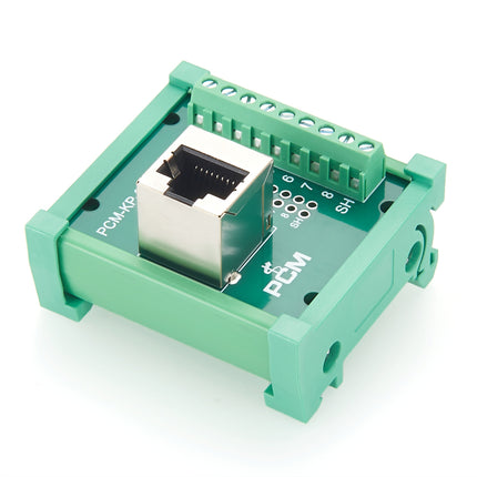 DIN Rail RJ45 Female to Terminal Block Breakout Board
