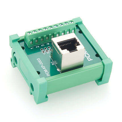 DIN Rail RJ45 Female to Terminal Block Breakout Board