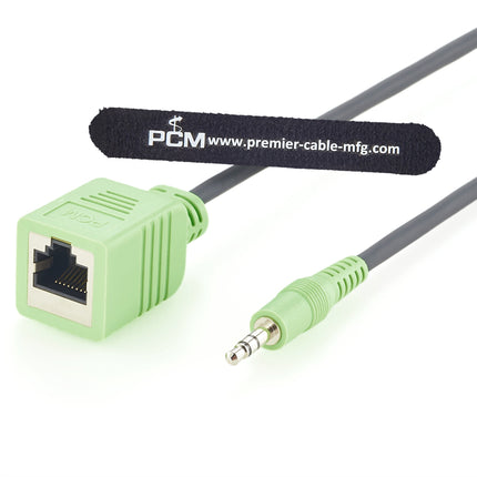 3.5mm 1/8'' TRS Stereo Male to RJ45 Female Audio Adapter Cable