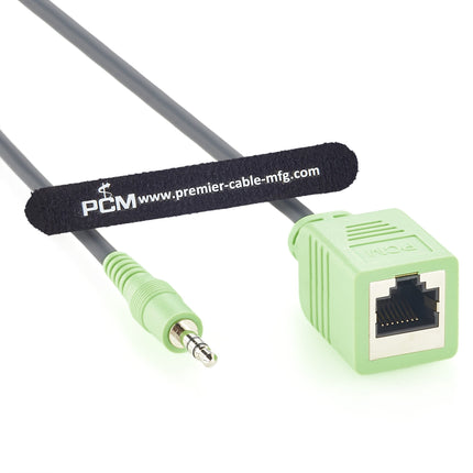 3.5mm 1/8'' TRS Stereo Male to RJ45 Female Audio Adapter Cable