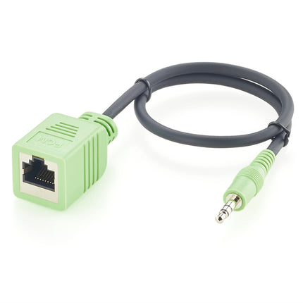 3.5mm 1/8'' TRS Stereo Male to RJ45 Female Audio Adapter Cable