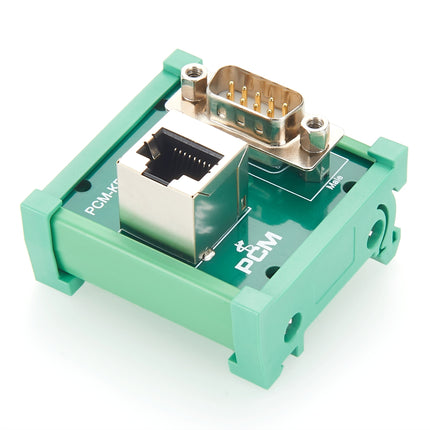 DIN Rail Mount RJ45 to DB9 Male Breakout Board Adapter