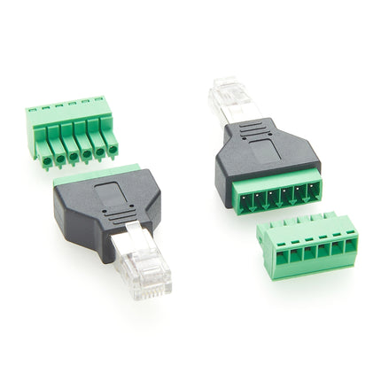 RJ12 6P6C Screw Terminal Block Adapter