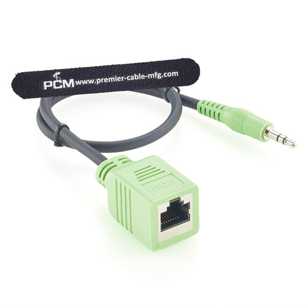 3.5mm 1/8'' TRS Stereo Male to RJ45 Female Audio Adapter Cable