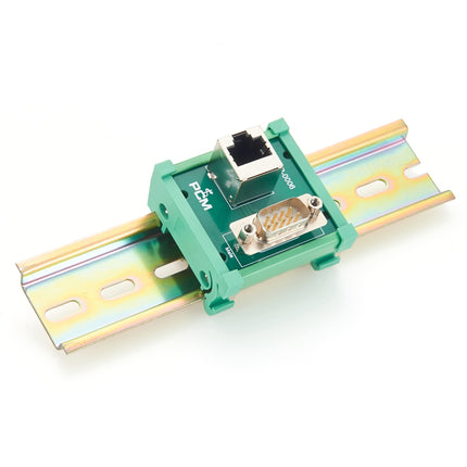 DIN Rail Mount RJ45 to DB9 Male Breakout Board Adapter