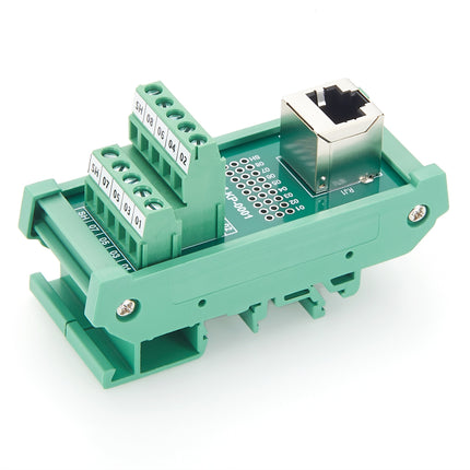 DIN Rail RJ45 to Terminal Block Adapter