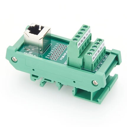 DIN Rail RJ45 to Terminal Block Adapter