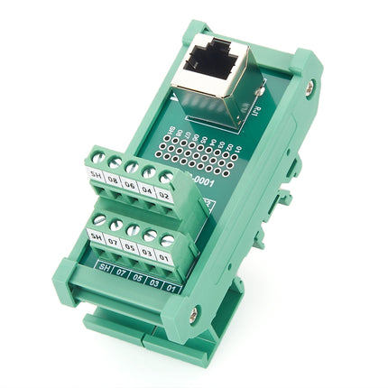 DIN Rail RJ45 to Terminal Block Adapter