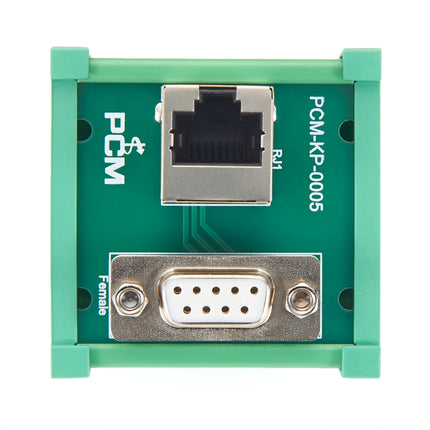 DIN Rail RJ45 to DB9 Female Terminal Block Breakout Board