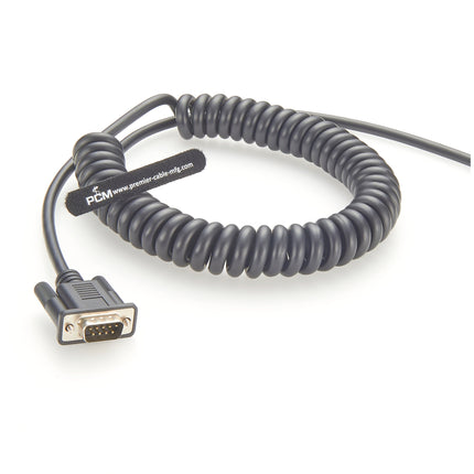 Single Ended DB9 Male Coiled Cable