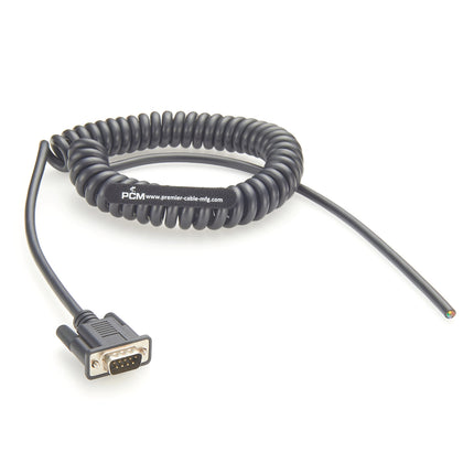 Single Ended DB9 Male Coiled Cable
