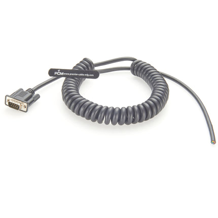 Single Ended DB9 Male Coiled Cable