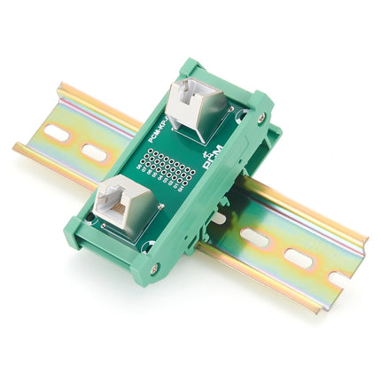 DIN Rail Dual RJ45 Interface Module 45 Degree
