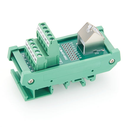 DIN Rail RJ45 Terminal Block Adapter 45 Degree