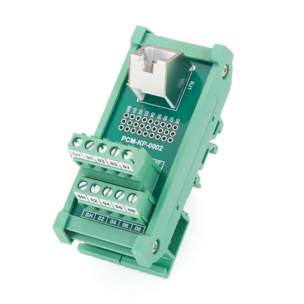 DIN Rail RJ45 Terminal Block Adapter 45 Degree