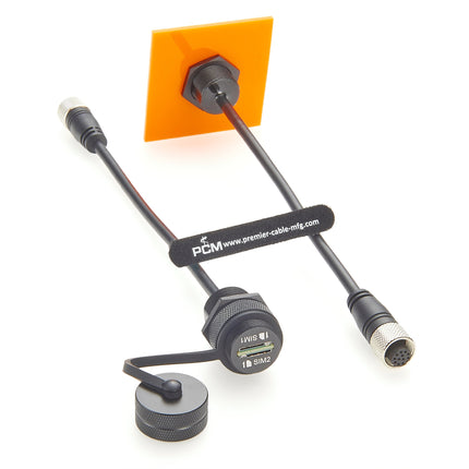 Waterproof M12 to Dual Nano SIM Card Extender