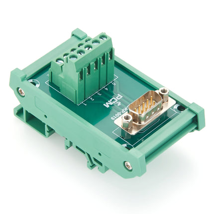 DIN Rail DB9 Male to Terminal Block Breakout Board