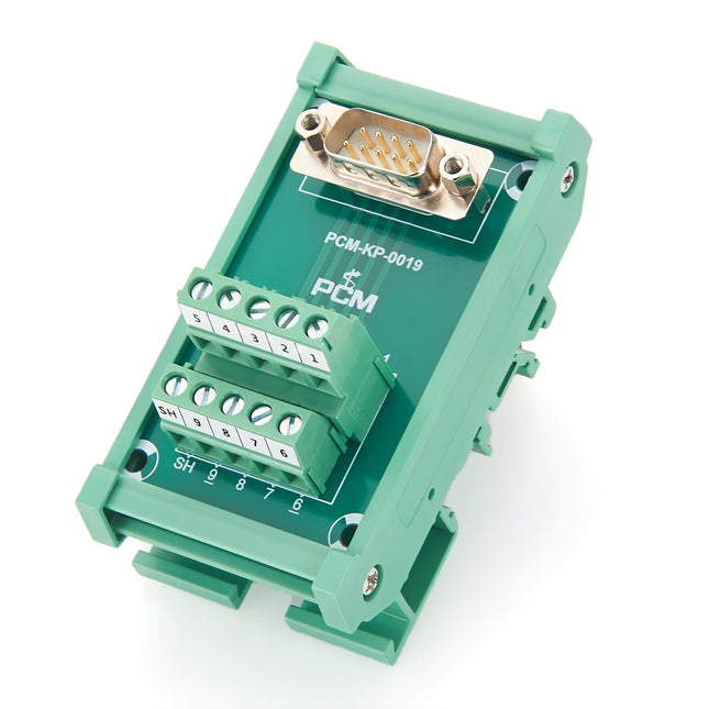 DIN Rail DB9 Male to Terminal Block Breakout Board