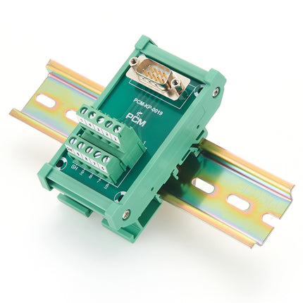 DIN Rail DB9 Male to Terminal Block Breakout Board