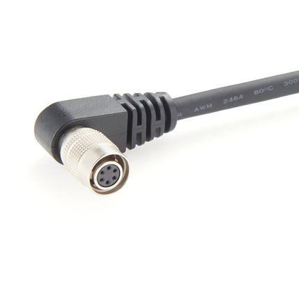 Right Angle Hirose HR10A-7P-6S 6-Pin Female I/O Power Cable
