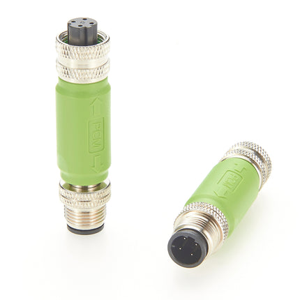 M12 D-Code Male to Female Adapter