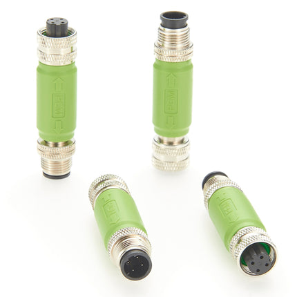 M12 D-Code Male to Female Adapter