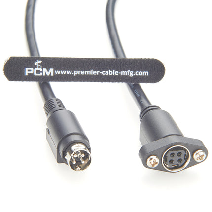 Power DIN 4 Pin Screw Panel Mount Power Cable