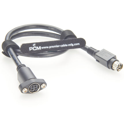 Power DIN 4 Pin Screw Panel Mount Power Cable