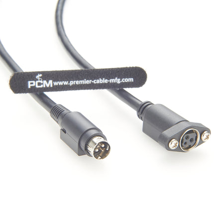 Panel Mount DC Power Cable DIN 3 Pin