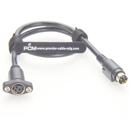 Panel Mount DC Power Cable DIN 3 Pin