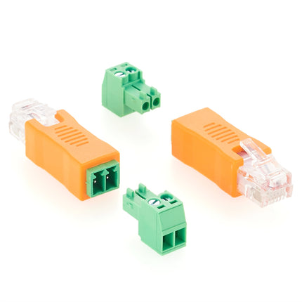 RJ12 6P6C to RS485 Terminal Block Adapter 10PCS