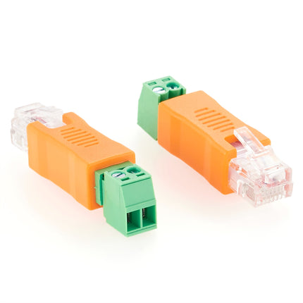 RJ12 6P6C to RS485 Terminal Block Adapter 10PCS