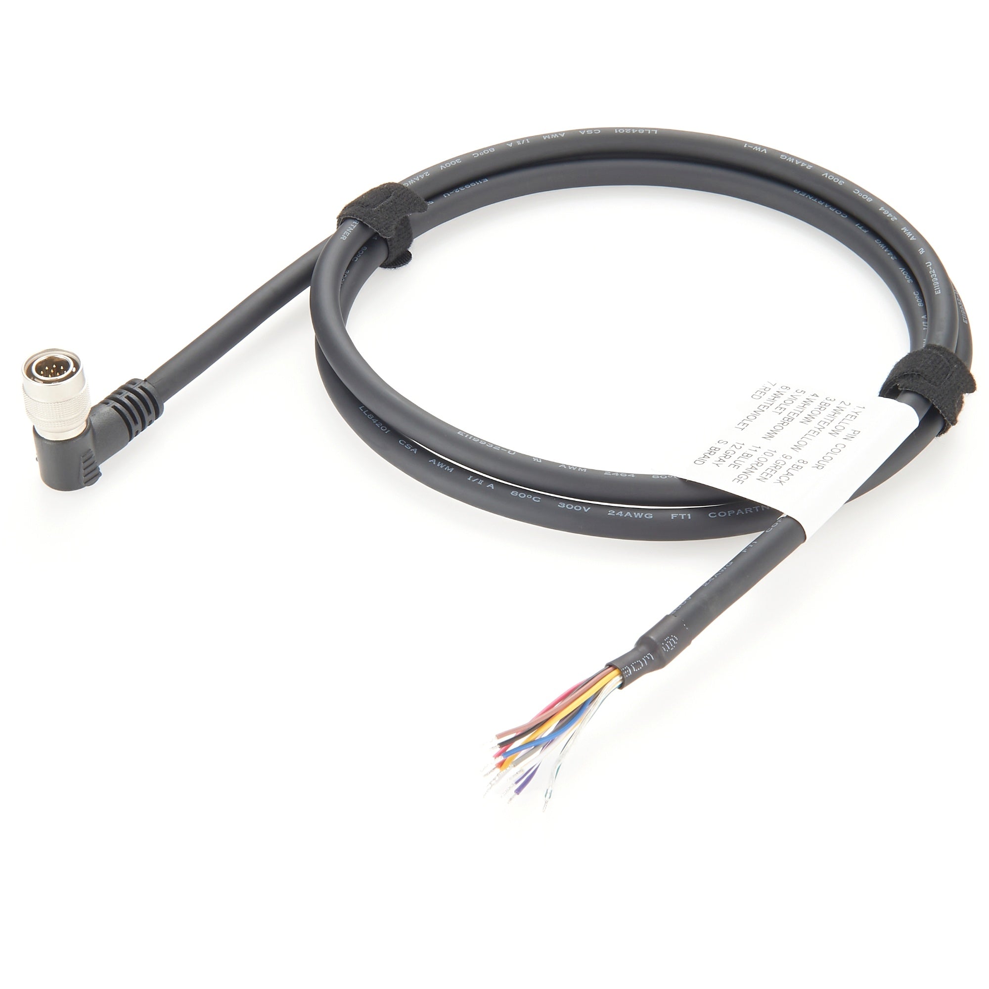 HR10A 10P 12P Hirose 12 Pin Male Right Angle GPIO Trigger Cable hr10a-10p-12p-hirose-12-pin-male-right-angle-gpio-trigger-cable