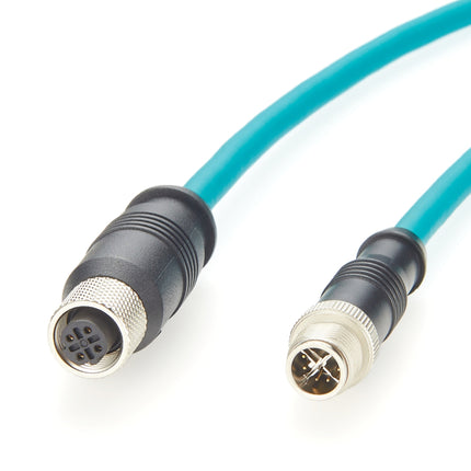 M12 Ethernet cable X Code Male to D Code Female