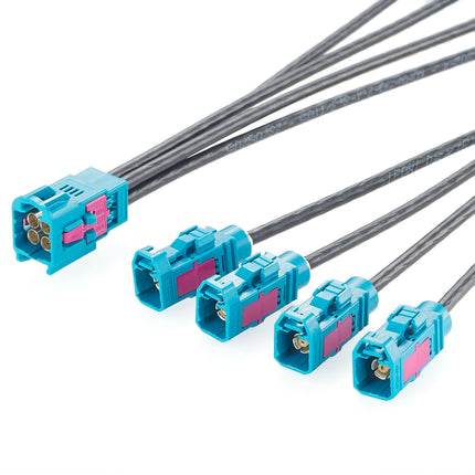 Mini FAKRA 4 In 1  Coaxial Cable Male to Female 0.15m