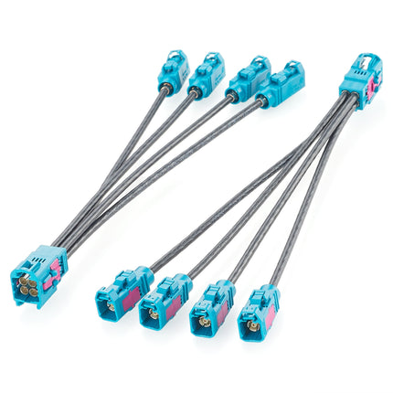 Mini FAKRA 4 In 1  Coaxial Cable Male to Female 0.15m