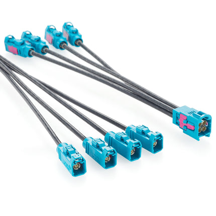 Mini FAKRA 4 In 1  Coaxial Cable Male to Female 0.15m