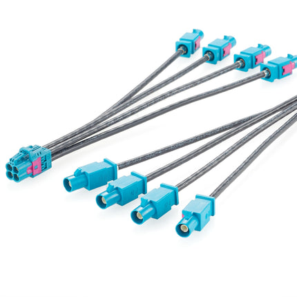 AMK12D-1M4Z5-Z 4 In 1 Mini Fakra Splitter Cable Female to Male 0.15m