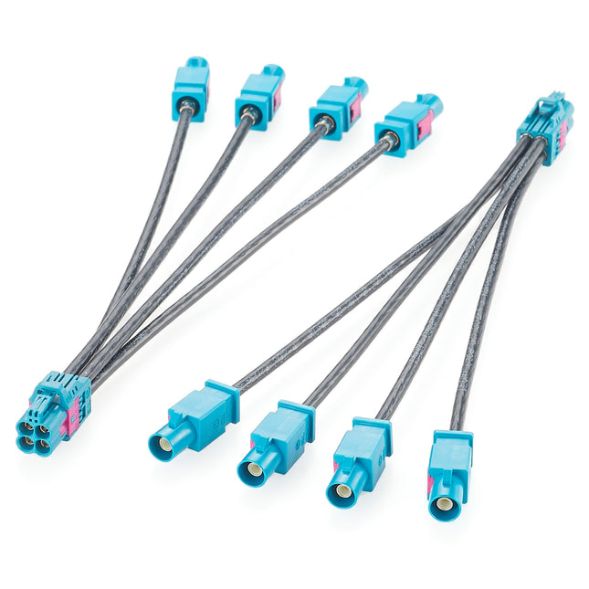 AMK12D-1M4Z5-Z 4 In 1 Mini Fakra Splitter Cable Female to Male 0.15m