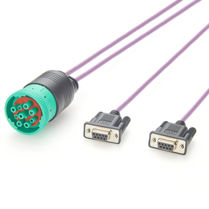 CAN Cable J1939 Deutsch 9-Pin Type 2 to Dual DB9 Female