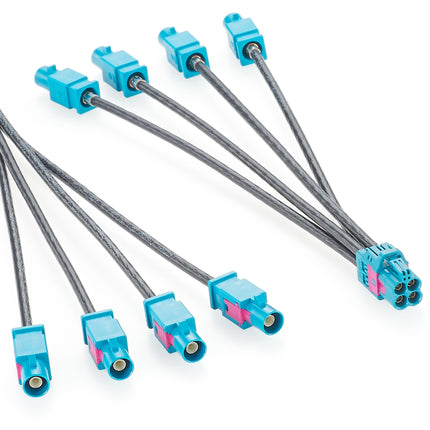 AMK12D-1M4Z5-Z 4 In 1 Mini Fakra Splitter Cable Female to Male 0.15m