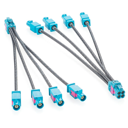 AMK12D-1M4Z5-Z 4 In 1 Mini Fakra Splitter Cable Female to Male 0.15m