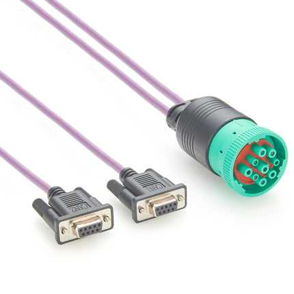 CAN Cable J1939 Deutsch 9-Pin Type 2 to Dual DB9 Female
