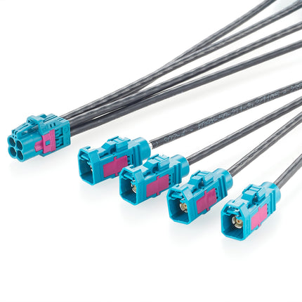 Rosenberger 4 In 1 Mini Fakra Cable Female to Female 0.15m