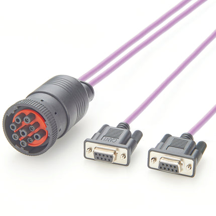 CAN J1939 Type 1 DEUTSCH to Dual DB9 Adapter Cable
